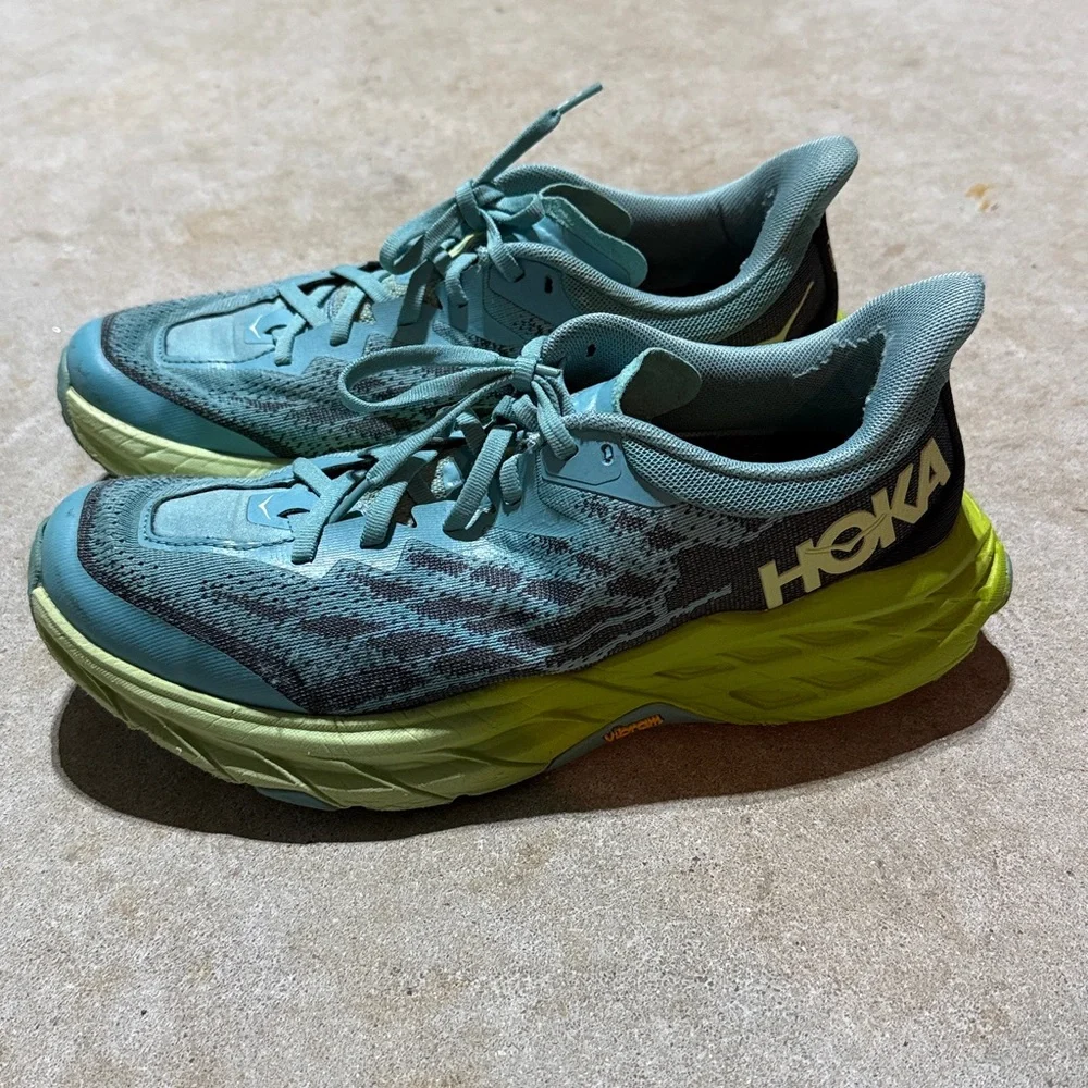 Hoka Speedgoat 5 w/ Vibram Running Shoe Women’s Size 10B Workout Trail Hiking